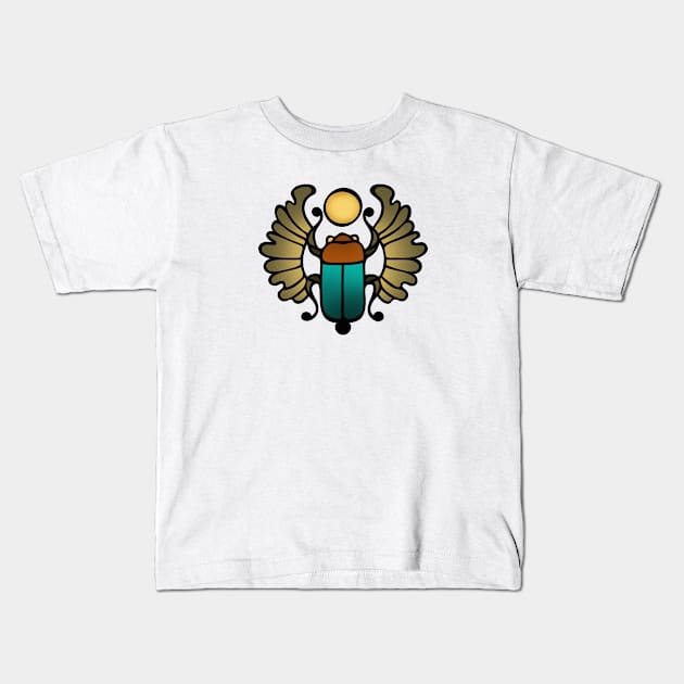 Scarab Amulet Kids T-Shirt by majoihart